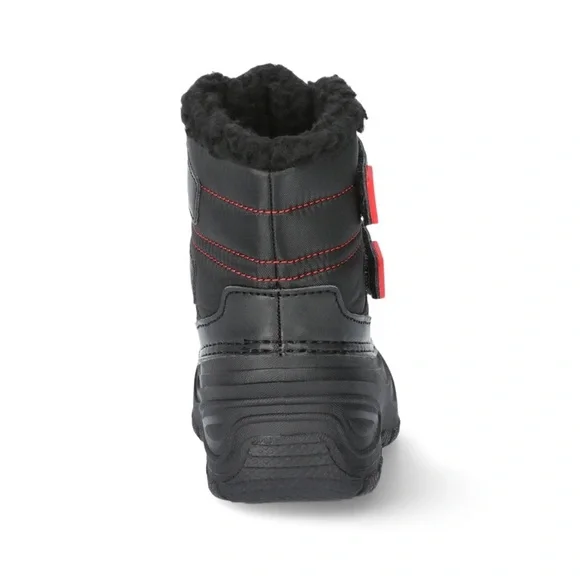 Black and Red Winter Boots - Picture 3 of 8